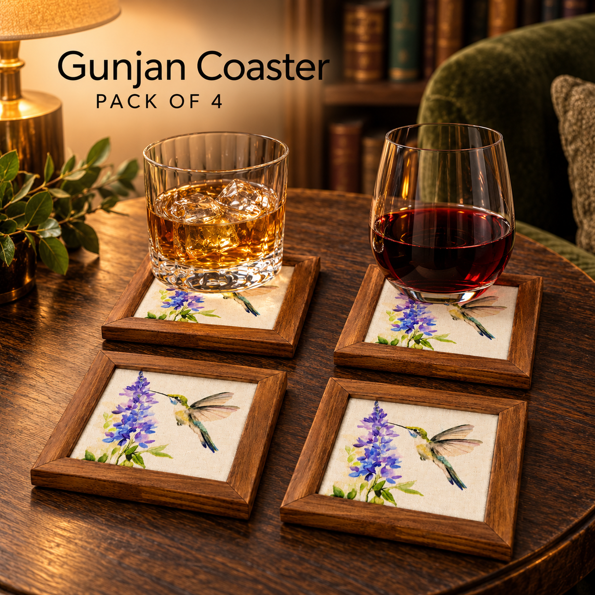 Gunjan Coaster — Pack of 4 Lifestyle