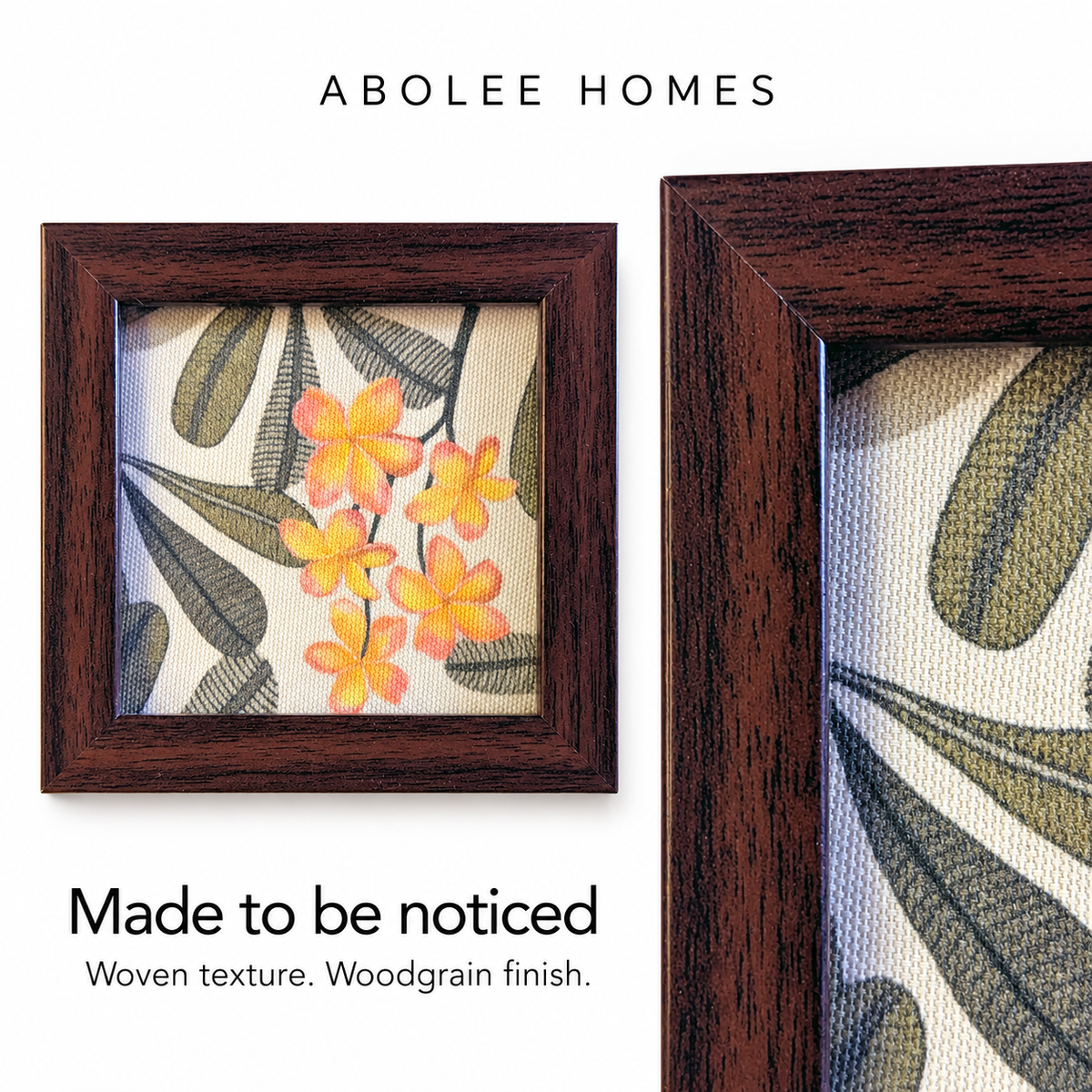 Frangipani Coaster — Texture and Frame