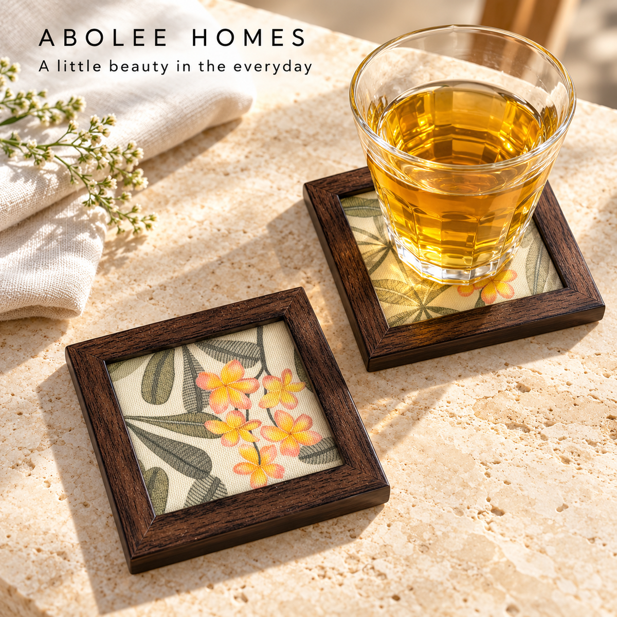 Frangipani Coaster — Lifestyle Tea for Two