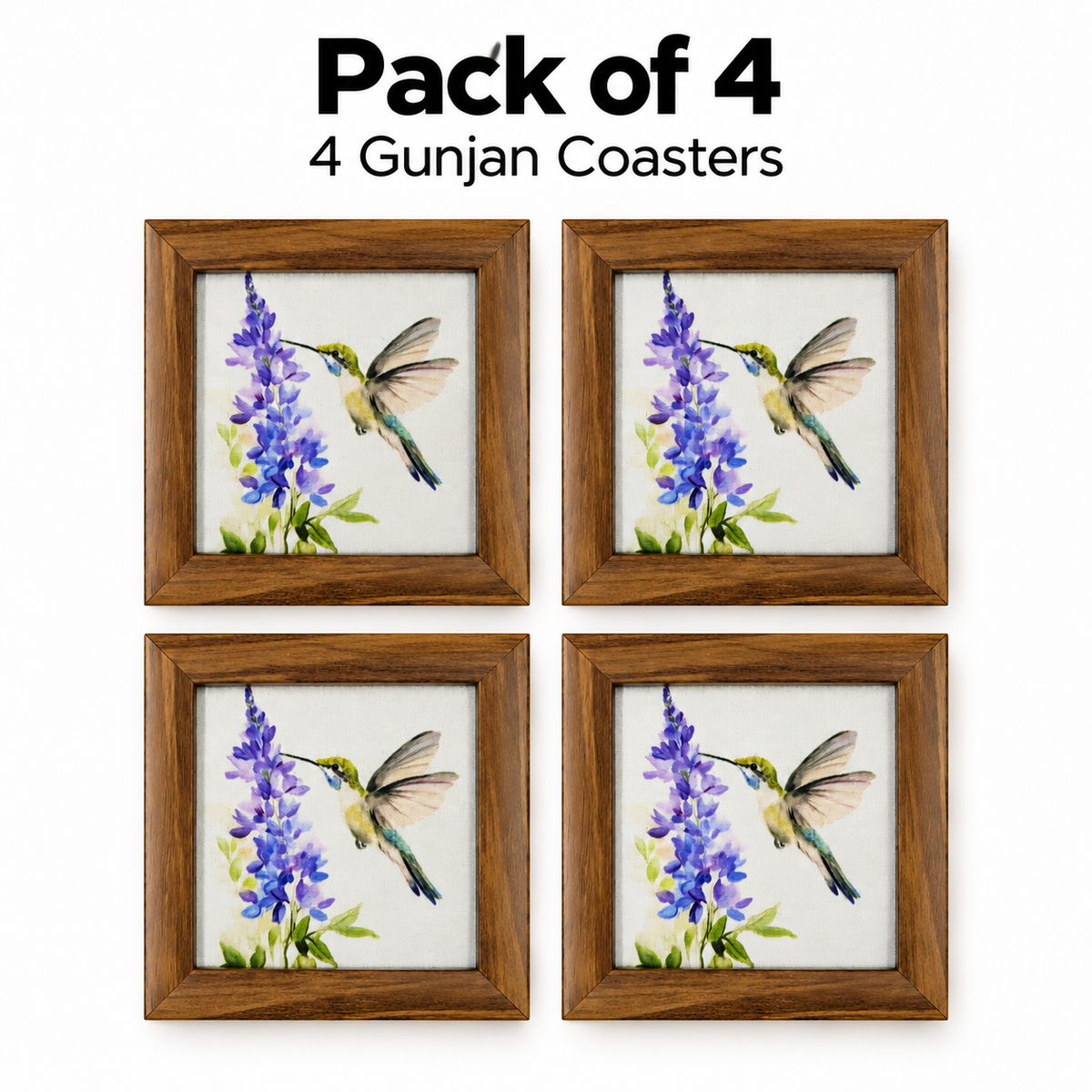 Gunjan Coaster — Pack of 4 Contents