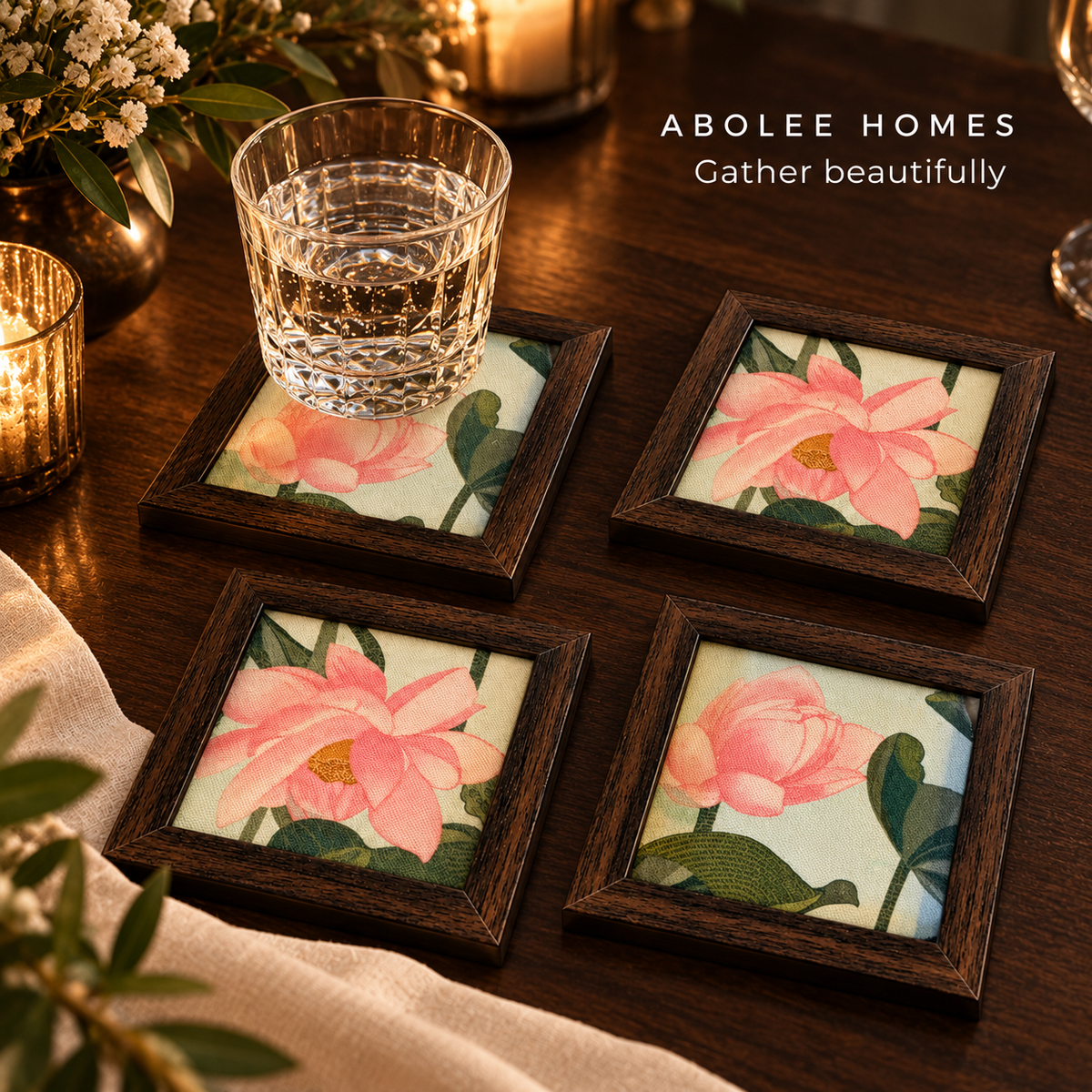 Lotus Coaster — Lifestyle Evening Gathering