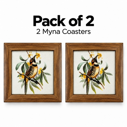 Myna Coaster — Pack of 2 Contents