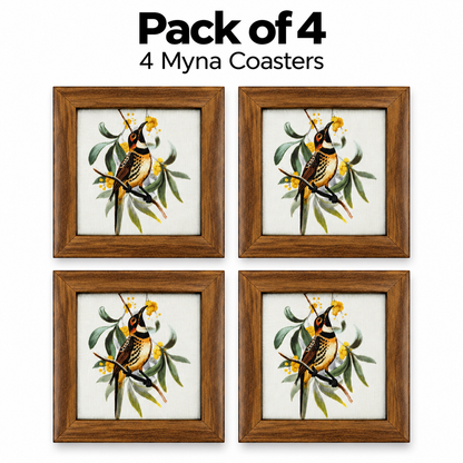 Myna Coaster — Pack of 4 Contents