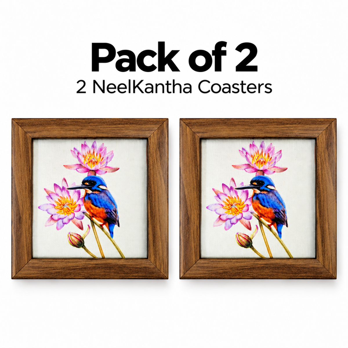 NeelKantha Coaster — Pack of 2 Contents
