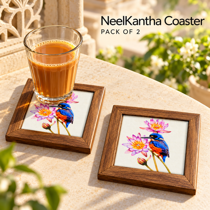 NeelKantha Coaster — Pack of 2 Lifestyle