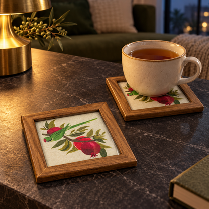 Parrot Coaster — Pack of 2 Lifestyle