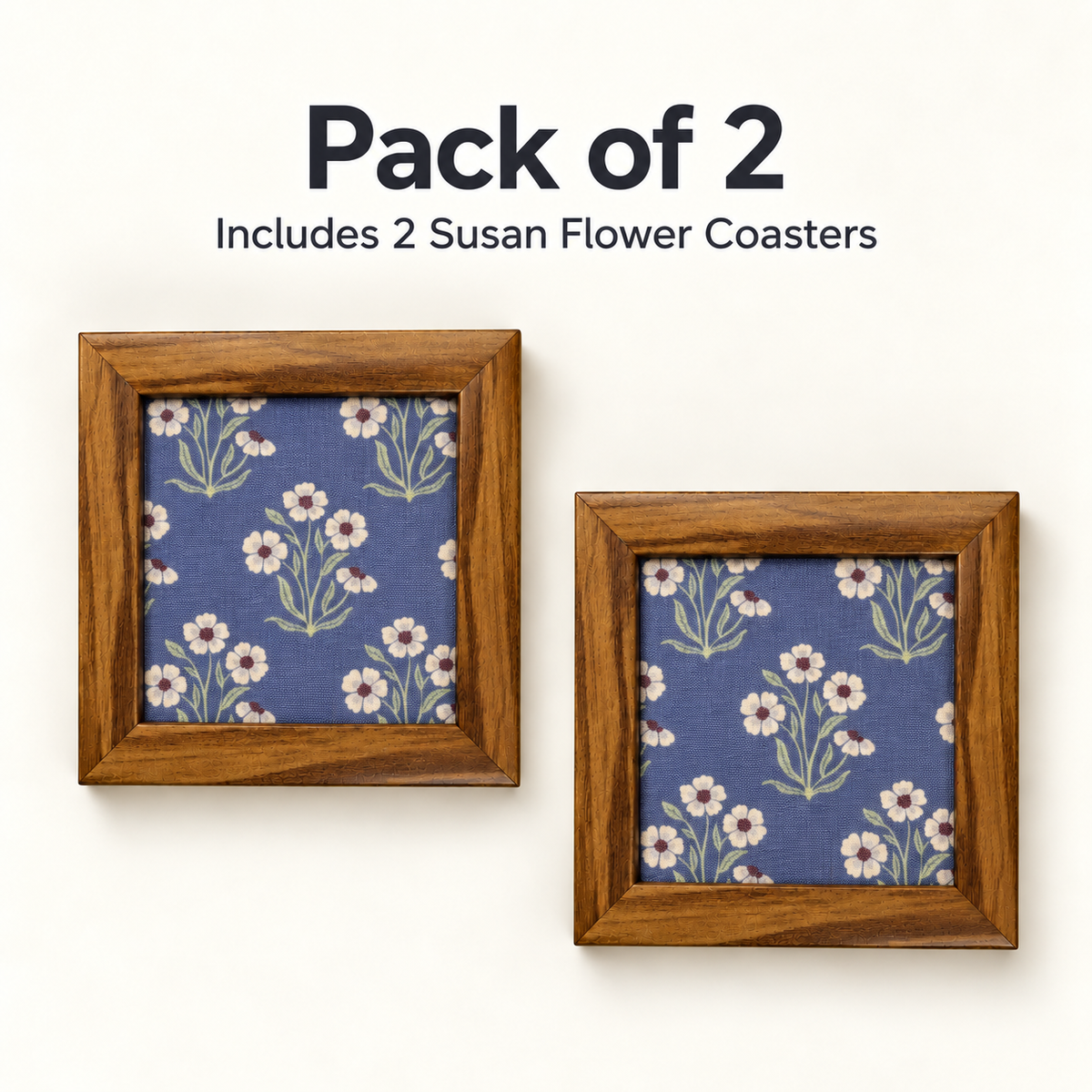 Susan Flower Coaster — Pack of 2 Contents