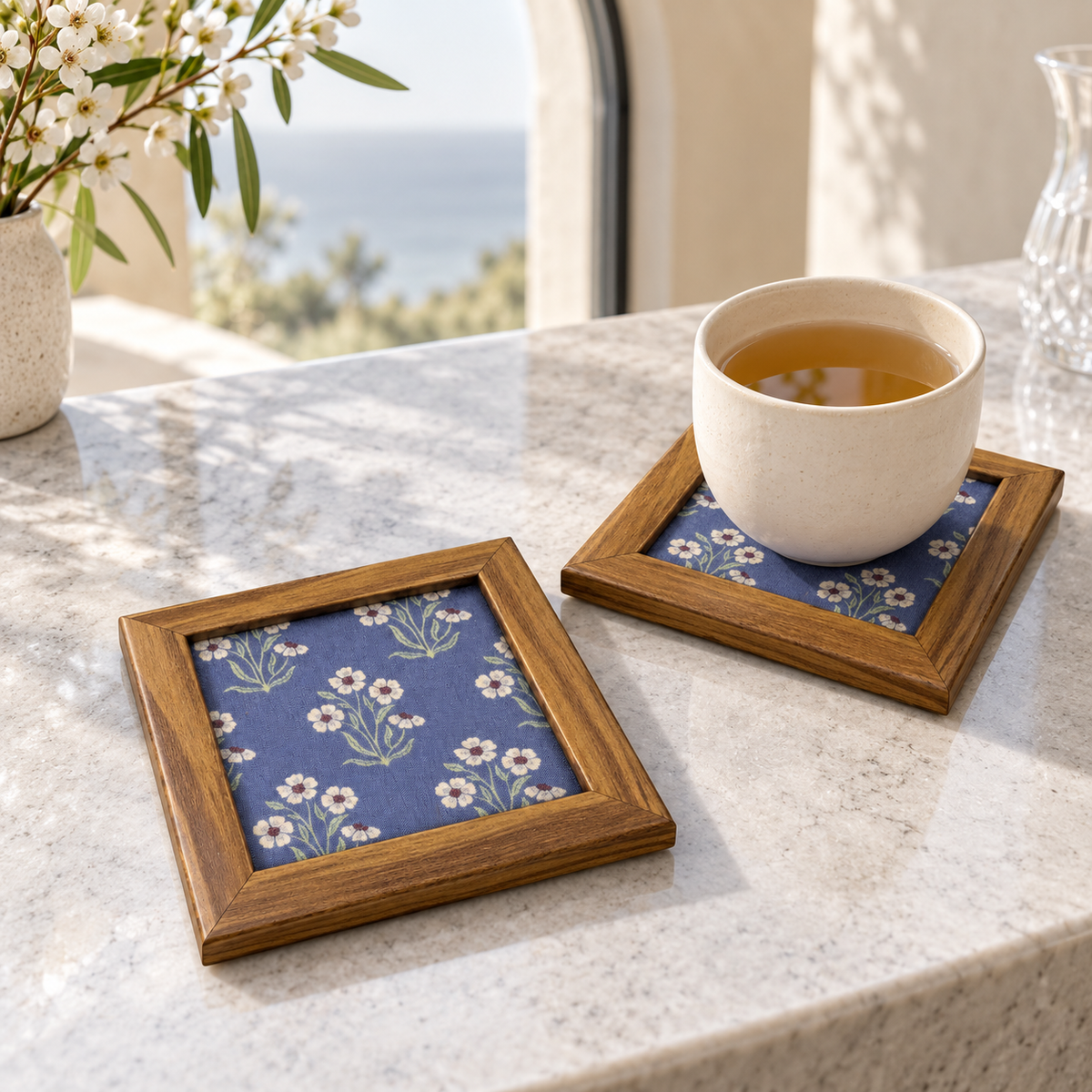 Susan Flower Coaster — Pack of 2 Lifestyle