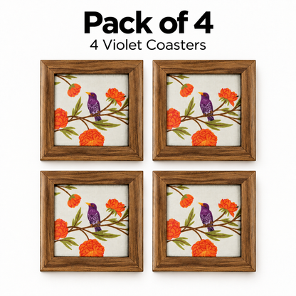 Violet Coaster — Pack of 4 Contents